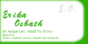 erika osbath business card